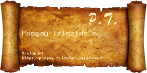 Posgay Trisztán névjegykártya